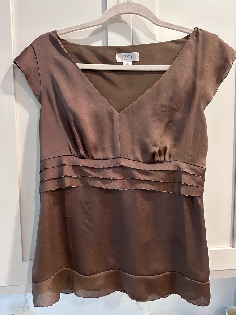 Brown Ann Taylor Loft top